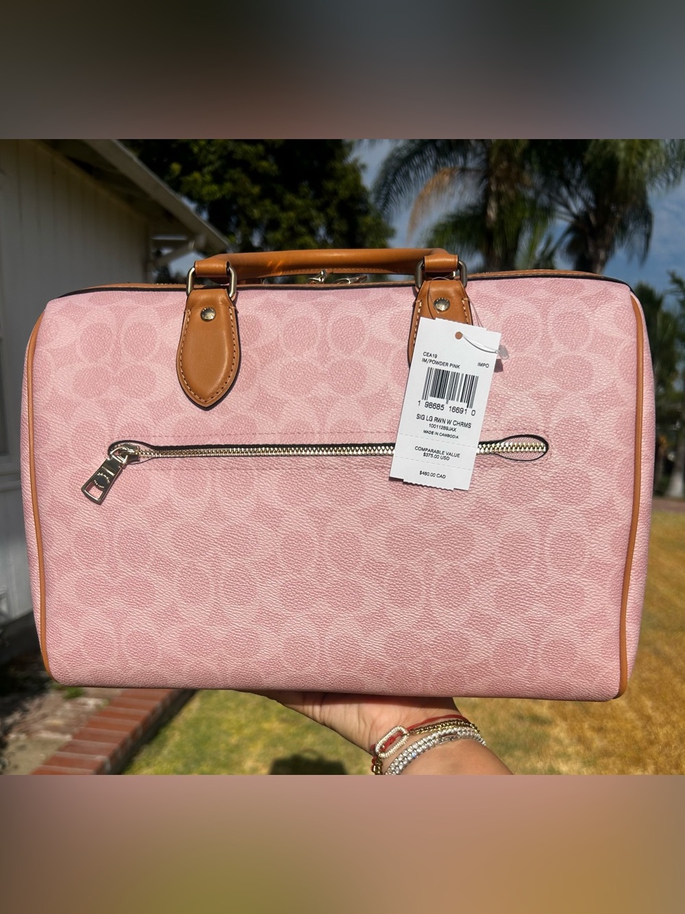 Coach powder pink large satchel - Picture 2 of 3